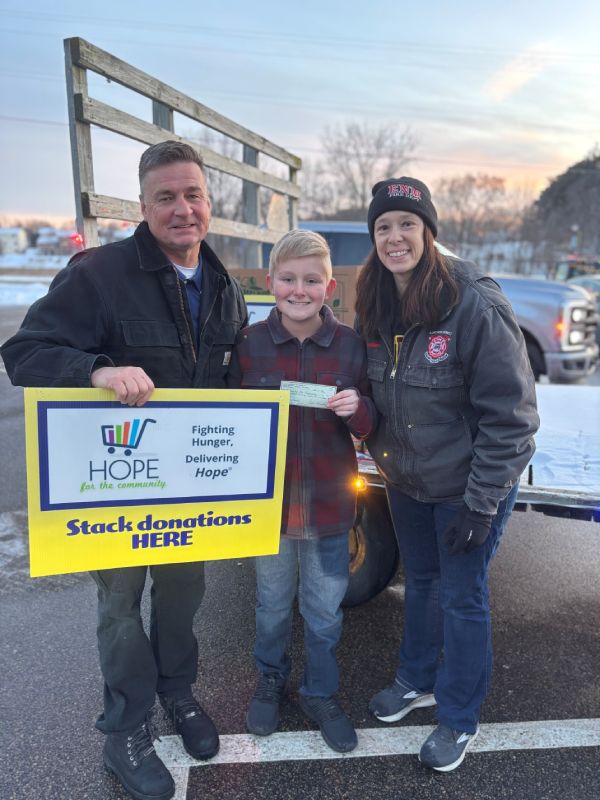 Declan with business owners